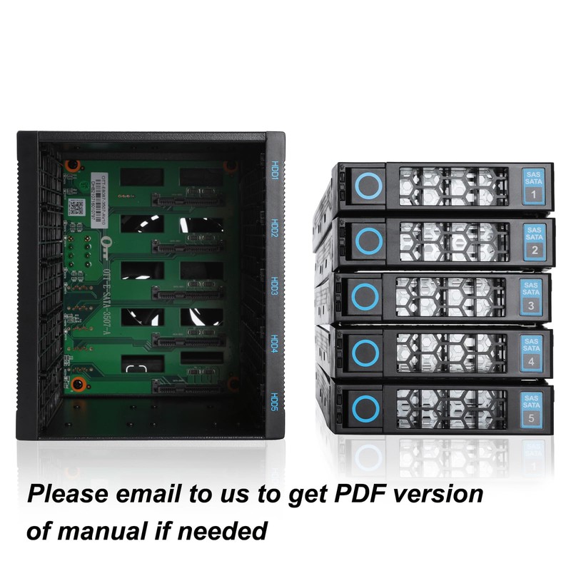 RackChoice Internal Hard Drive Enclosure 5x2.5”/3.5” SATA/SAS Hard Drive Backplane