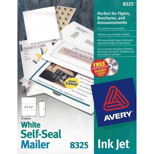 Avery 8325 White Self-Seal Mailer