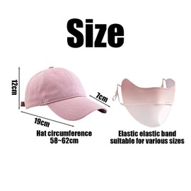1 Women Baseball Cap, 1 Piece Sun Protection Mask, Sun Hat for Women, Summer Hat for Women, Tennis Hat for Women, Adjustable Hat