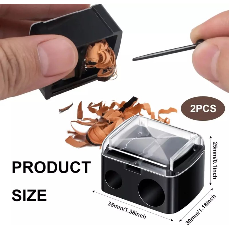 라이너 샤프너 2개 홀 메이크업 펜슬 립 Liner Sharpener 2
