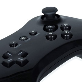 QUMOX Wireless Classic Pro Controller Gamepad Joypad Remote for Nd Wii U Pro, Black