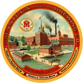 Manilla Anchor Brewing, Dobbs Ferry NEW Sign: 18" Dia. Round USA STEEL XL- 4 LBS