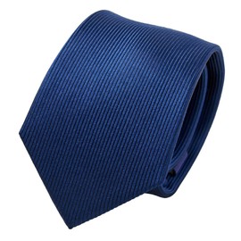 Ojier Men's Necktie, Narrow Tie, 100% Silk, Woven Pattern, Solid Color, Slim Tie, Gift, Business, Stylish, 2.6 inches (6.5 cm) Width, 017: navy
