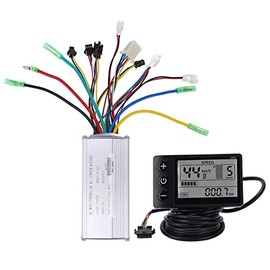 SPYMINNPOO 36/48V 500/750W Brushless Controller with LCD 866 Display Meter, IP65 Water Resistant Upgrade Controller Kit for Electric Bicycle Scooter