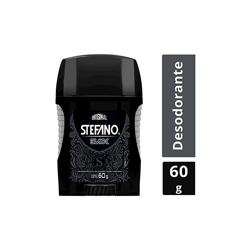 Stefano Desodorante Black Barra Hombre Notas Bergamota Pachulí