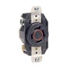 Leviton 2430 20-Amp, 480-Volt- 3PY, Flush Mounting Locking Receptacle, Industrial Grade, Grounding, V-0-MAX, Black