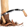 8'' Draw Knife Woodworking Curved Debarking Tool with Ergonomic Handle