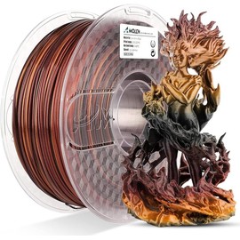 Amolen Silk Shiny Gradient PLA Filament, 1.75mm:_Silk Black Red & Shiny Gold_US (TO US ONLY)