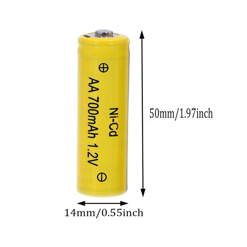 12 Packs AA Garden Ni-Cd Batteries 1.2V AA 700mAh Ni-Cd