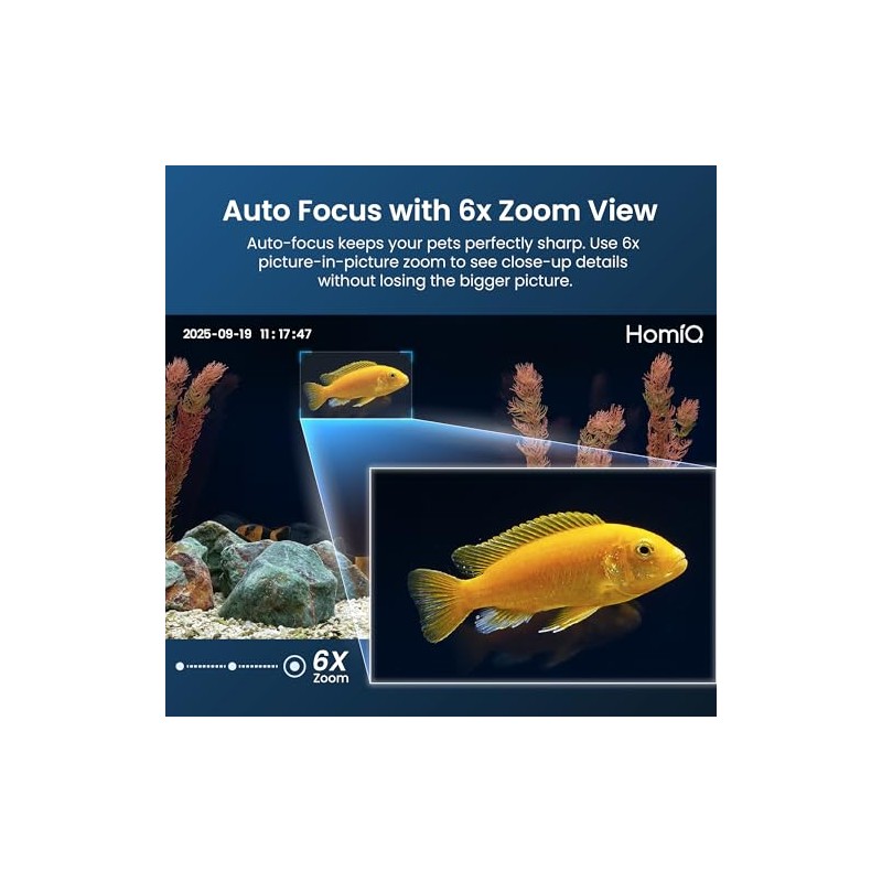 3MP 2K Aquarium & Terrarium Pet Camera.Install &Close-Focus Lens for