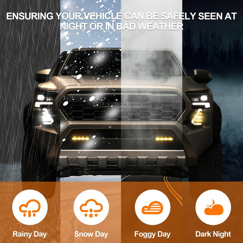 Fancemot LED Front Bumper Fog Lights Daytime Running Lights DRL