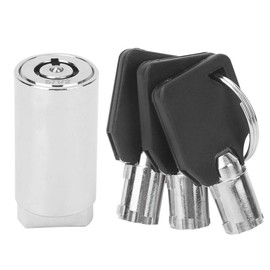 Vending Machine Lock and Key, Zinc Alloy Chrome Color Single Opening Key Vending Machine Lock Cylinder for Automatic Selling Machines Industrial Tank Safe Box