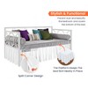 Ruffled Daybed Skirt with Split Corners- White Twin Daybed Skirt