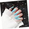 Mikinona 20pcs Matte Gradient Fake Nails Art Stickers Manicure Nail