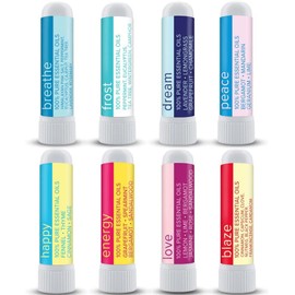 MOXĒ Nasal Inhaler Bundle, 8 Essential Oil Blends, Aromatherapy Sticks, Warming & Cooling Fragrances, Undiluted Oil, Natural Ingredients, Made in USA