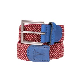 Pierrot Woven Elastic Stretchy Elastic Belt for Men and Women with Soft Fabric 105 cm - Collab x Vertical, Bordeaux & White