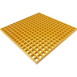 2'x2' Fiberglass Molded Grating - 1.5''x1.5''x1.5'' Fiberglass Bar Grille Plate, Heavy Duty FRP Industrial Square Grate Panel for Car Wash, Decks, Stairs, and Garage