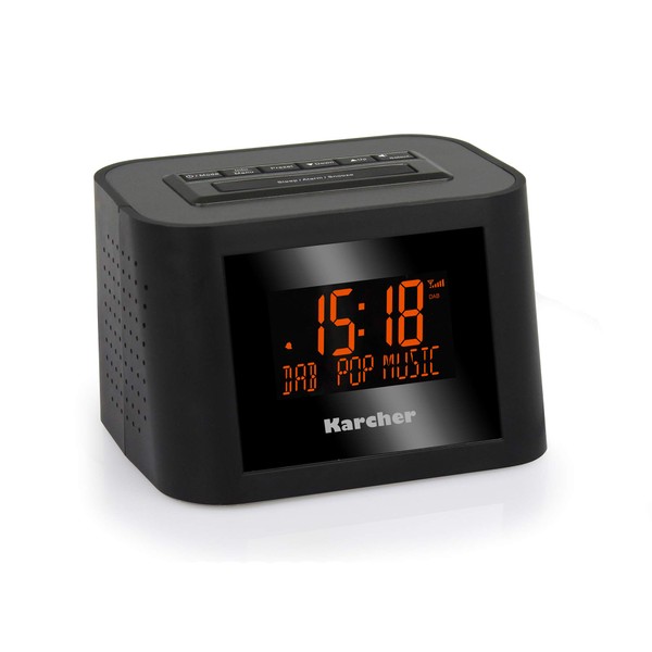 Karcher DAB 2420 - Stereo-Radiowecker DAB+ (DAB plus/UKW, Wecker mit
