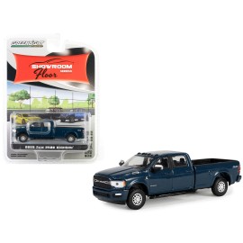 DCD 2023 Ram 2500 Bighorn Crew Cab 4x4 Pickup Truck Patriot Blue Metallic "Showroom Floor" Series 5 1/64 Diecast Model Car by Gr