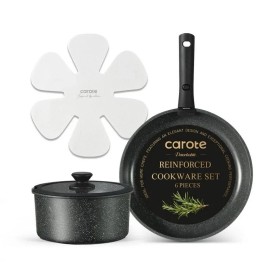 Carote 6 Pcs Nonstick Cookware Set, Granite Reinforced Non-Stick Pots And Pans
