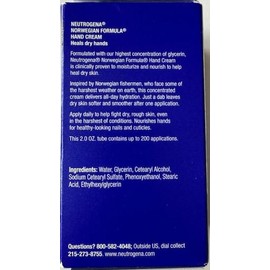 Neutrogena Norwegian Formula Moisturizing Hand Cream Formulated with Glycerin for Dry, Rough Hands, Fragrance-Free Intensive Hand Lotion, 2 Oz (Pack of 6)