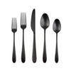 Cambridge Silversmiths Poet Black Satin 20-Piece Flatware Set, Service for