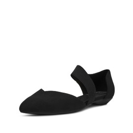 Anne Klein Women's Ballet Flat Oksanna, Black Stretch, 8