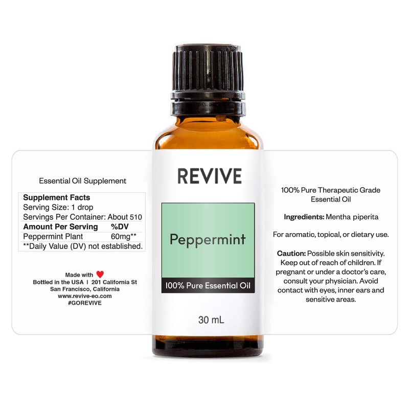 Peppermint Essential Oil 30mL by Revive Essential Oils - 100%