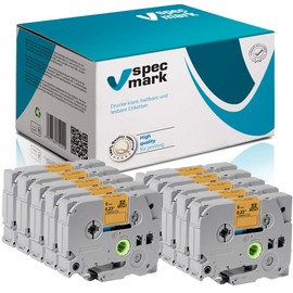 specmark Label Tape TZe-615 6 mm x 8 m Set x 10 White on Orange Tape Compatible with all Printers Brother PT P-touch AZe-615 EZe-615 TZ-615 TZ2-615