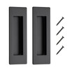 JOY DECOR 2 Pack Pocket Door Handles, 4.72" Rectangular Recessed