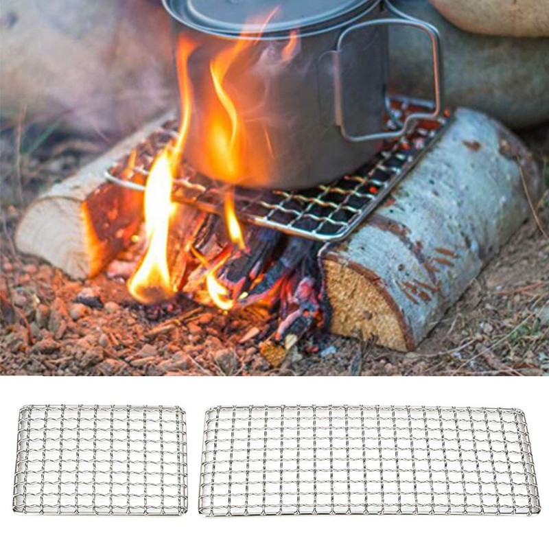 Outdoor Camping Multifunction Stainless Steel Barbecue Wire Mesh BBQ Grill