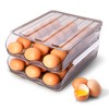 NeoHome Large Capacity Automatic Scrolling Egg Holder for Refrigerator -