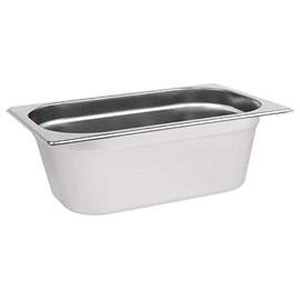 Vogue K820 Edelstahlpfanne, 1/4 Gastronorm, 4 l, 150mm tief, Lebensmittelbehälter, Silberfarben