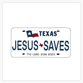 Texas Jesus Saves Bumper Sticker Vinyl Decal 5"