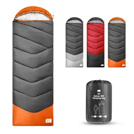 Sleeping Bags for Adults Warm Weather, 40F Degree Sleeping Bags, Portable, Waterproof, 3lb Lightweight Sleeping Bag for Tall Girls Boys with Compression Sack for Warm Camping, Hiking, Outdoor & Indoor