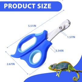 Cat Nail Clippers Bearded Dragon Nail Clippers Stainless Steel Cats Claw Trimmers Toe Nail Clippers with Precise Angled Edges Professional Pet Nail Clippers for Beginners and Groomers Small Animals