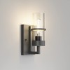 Tipace Black Wall Light Fixtures,Industrial Wall Sconces Clear Glass Wall