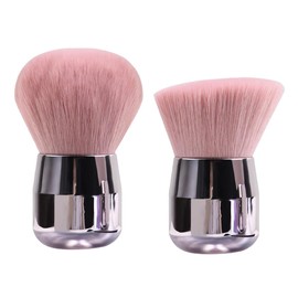 AIMALL 2pcs Mushroom Head Makeup Brush Set, Pink Loose Powder Brush & Blush Brush, Soft Fibres, 1.77 x 1.65 in, 1.18 x 1.65 in, Beauty Tools