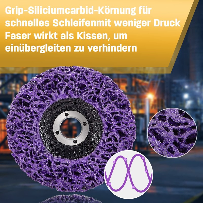 LAIWOO CSD Disc Grinding Disc, Purple Cleaning Disc Set, Coarse