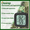 Oasirep Black Reptile Thermometer and Hygrometer – LCD Digital Temp