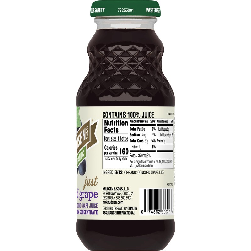R.W. Knudsen Organic Just Concord Grape Juice, 8 fl oz