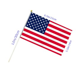 10 PCS Handheld U.S.A Flag,8.5×5.5 Inch Hand Held Mini American Flags Banner For Indoor Outdoor Parade Waving The Tlag and Shouting
