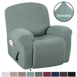 H.VERSAILTEX Super Stretch Couch Covers Recliner Covers Recliner Chair Covers Form Fitted Standard / Oversized Power Lift Reclining Slipcovers, Feature Soft Thick Jacquard, Sage, 1 Pack