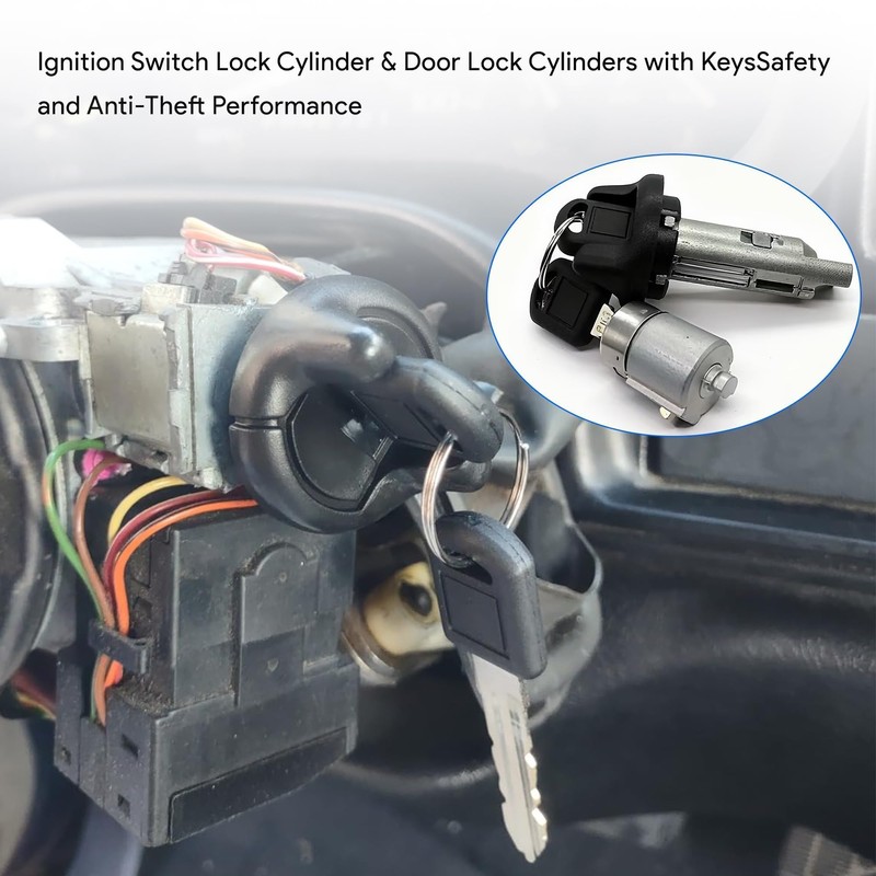 Ignition Switch Lock Cylinder and Door Lock Cylinder Set with
