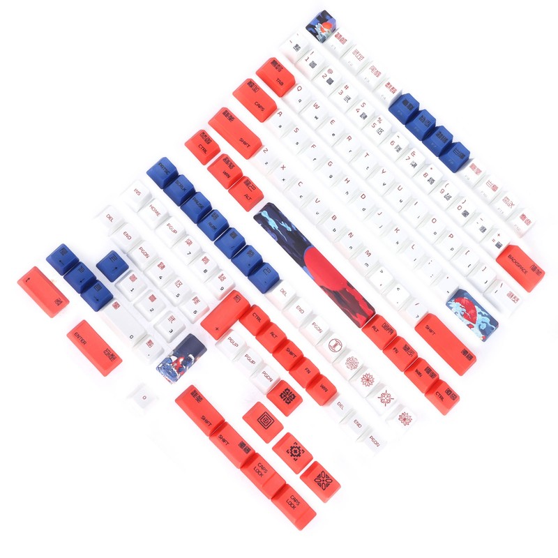 PBT Keycaps 134 Key English Style With Animal Pattern Elements