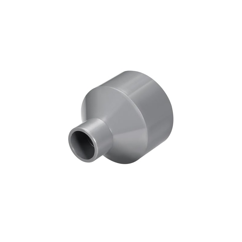 sourcing map PVC DWV Reducing Coupling Schedule 40 Gray 32mm