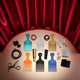 1pc Random Color Salon-Style Hair Pick and Barber Comb, Pick Comb for Curly and Parting Care for Thick Quality Barber Supplies, Styling Tools and Appliances, Hair Combs