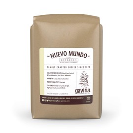 Gaviña Nuevo Mundo Espresso Whole Bean Coffee, Medium Roast, Bright and Aromatic, 32 oz Bag