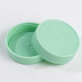 Yodecy 8 Pack Green Regular Mouth Mason Jar Lids, Plastic Mason Jar Lids Fit Ball, Kerr and More, One-piece Lid without Silicone Ring (Green)