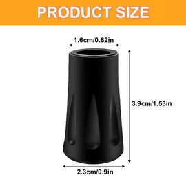 Pack of 4 Rubber Buffer for Hiking Poles, Walking Sticks, Rubber Tips, Nordic Walking Poles, Rubber Tips for Hiking Poles, Replacement Rubber Buffers, Replacement Caps for Hiking Sticks, Trekking